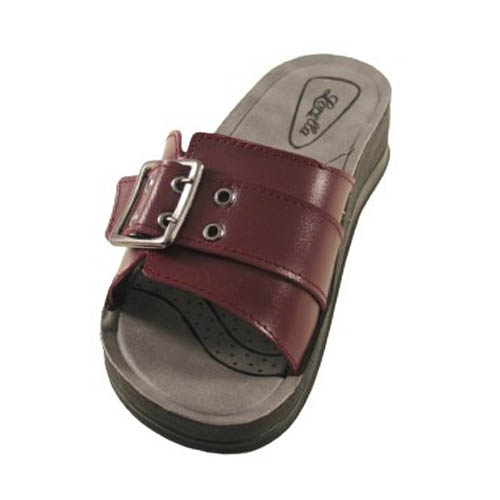 women's summer slippers with toka in burgundy color wholesale