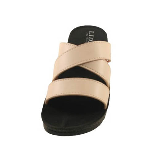 Women's summer slippers in beige color wholesale