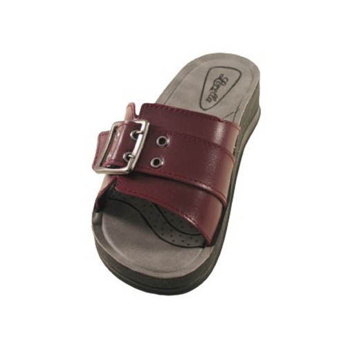 women's summer slippers with toka in burgundy color wholesale